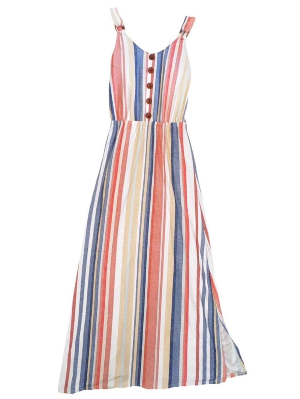 Derek Heart Women’s Small Stripped Tank Maxi Dress Hippie Boho